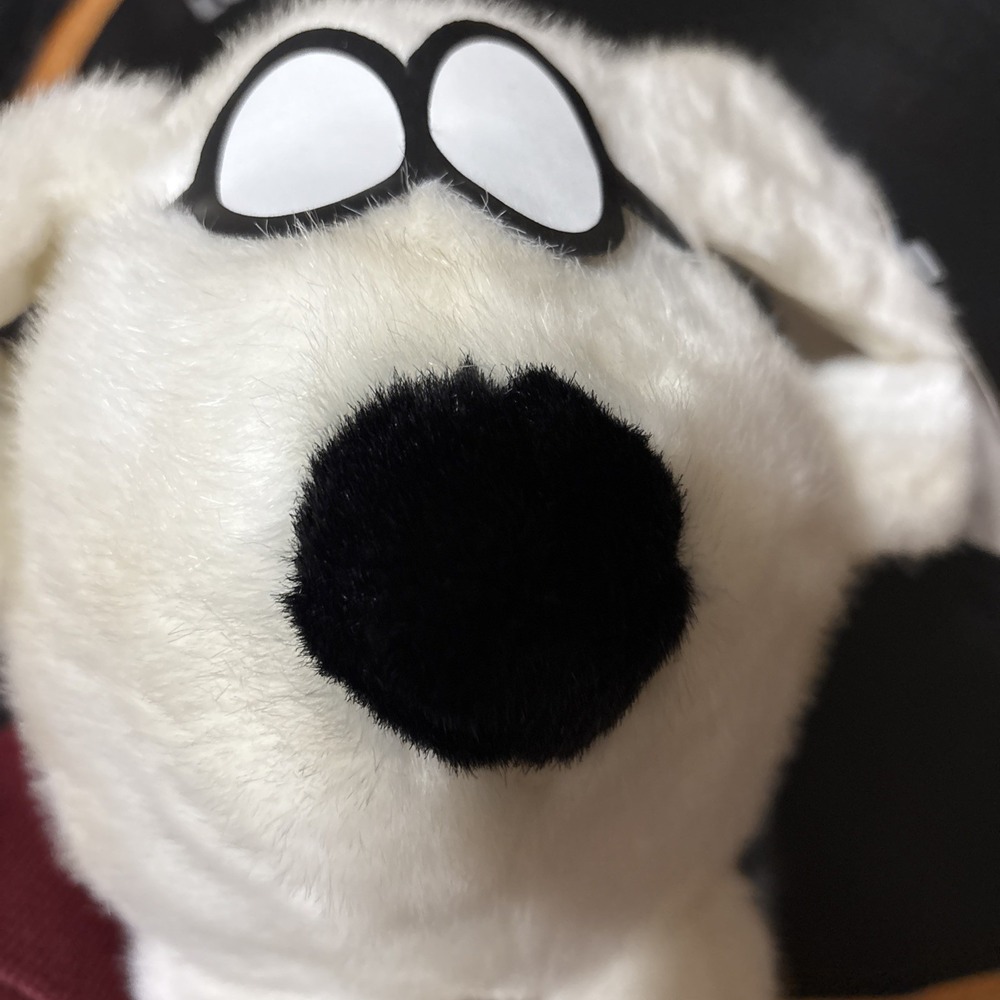 DOGBERT Dilbert Comic Strip Cartoon Dog Plush White w/ Black Glasses 8" Toy - Picture 5 of 8